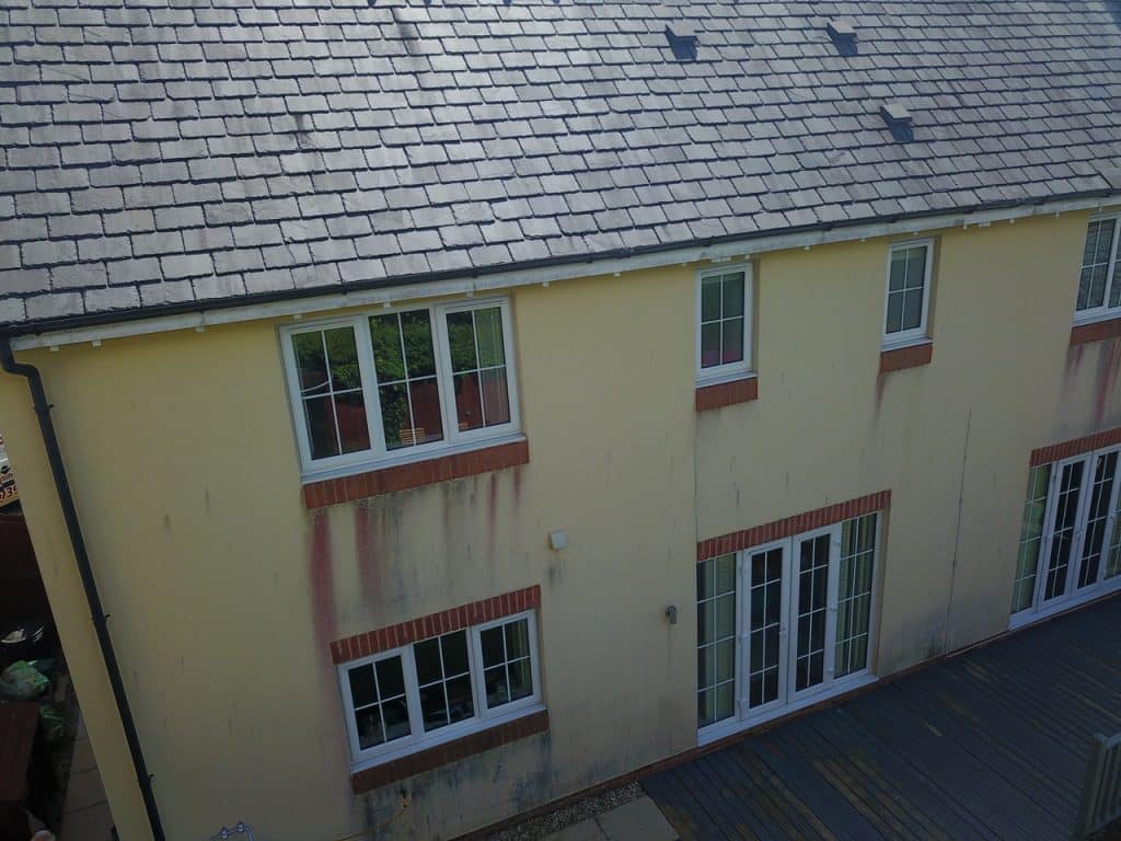 Rear of property with k-rend before cleaning
