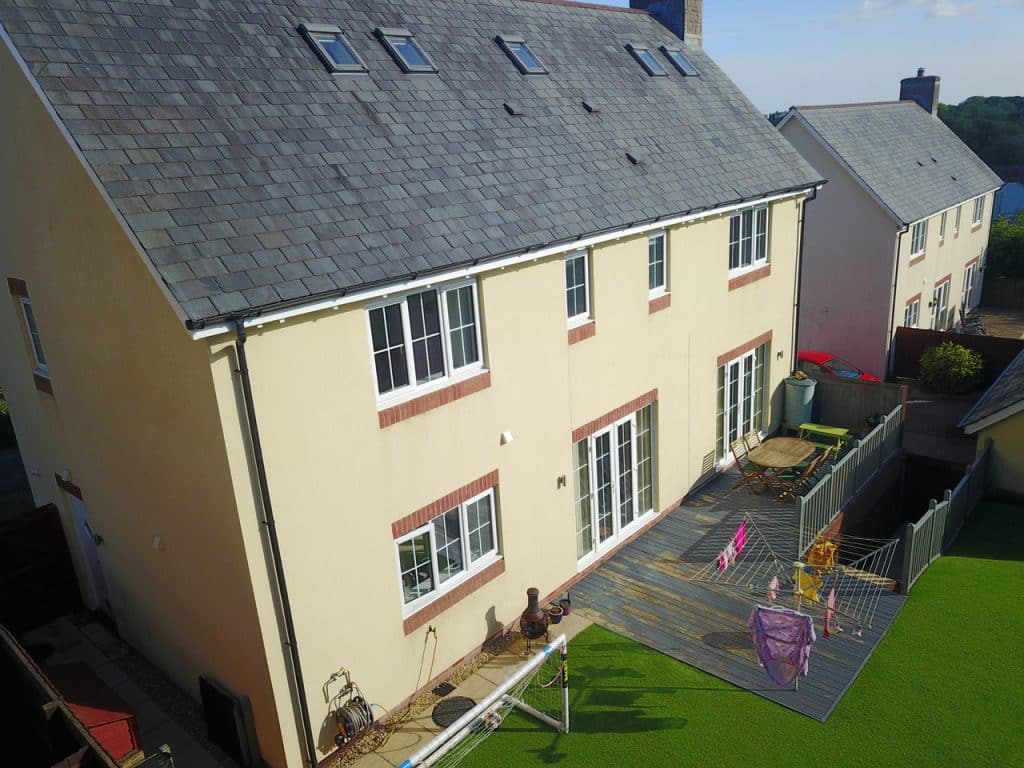 Rear of property with k-rend after cleaning