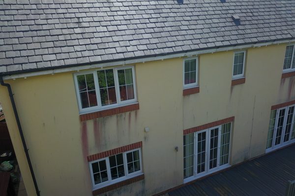 Rear of property with k-rend before cleaning