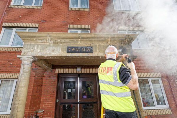 STR Cleaning Services, cleaning a block of flats in Neath, Wales, UK